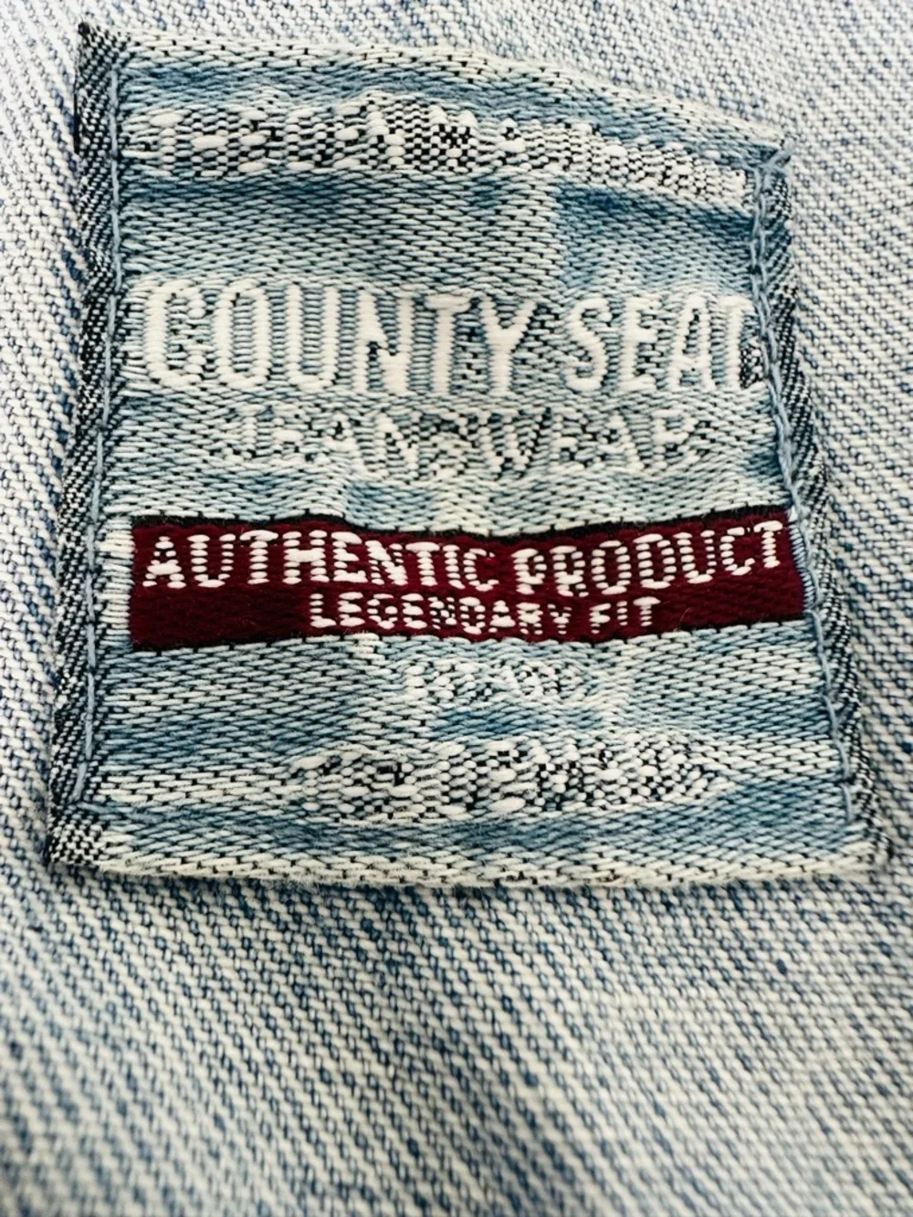 Vintage County Seat Jeanswear Light Wash Cropped Denim Vest Size Medium